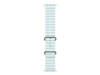 Apple - Band för smart klocka - 49 mm, naturlig titanfinish - 130 - 200 mm - isblå MXTF3ZM/A