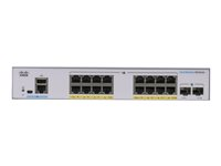 Cisco Business 350 Series 350-16P-E-2G - Switch - L3 - Administrerad - 16 x 10/100/1000 (PoE+) + 2 x Gigabit SFP - rackmonterbar - PoE+ (120 W) CBS350-16P-E-2G-UK