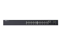 DELL Networking N1524P PoE+ 24x 1GbE + 4x 10GbE SFP+ fixed ports Stacking IO to PSU airflow AC 210-AEVY