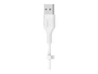 Belkin CAA008BT1MWH, 1 m, USB A, USB C/Lightning, Hankoppling, Hankoppling, Vit CAA008BT1MWH