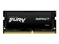 Kingston FURY Impact - DDR4 - modul - 16 GB - SO DIMM 260-pin - 3200 MHz / PC4-25600 - CL20 - 1.2 V - ej buffrad - icke ECC - svart KF432S20IB/16