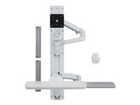 Ergotron LX Wall Mount System, 11,3 kg, 81,3 cm (32"), 75 x 75 mm, 100 x 100 mm, Höjdjustering, Vit 45-551-216