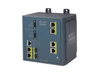 Cisco Industrial Ethernet 3000 Series - Switch - L3 - Administrerad - 4 x 10/100 + 2 x kombinations-Gigabit SFP - DIN-skenmonterbar - Likström IE-3000-4TC-E