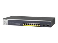 NETGEAR GS510TPP, hanterad, L2/L3/L4, Gigabit Ethernet (10/100/1000), Full duplex, Strömförsörjning via Ethernet (PoE) stöd, Rackmontering GS510TPP-100EUS