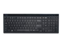 Kensington Advance Fit™ smalt tangentbord i full storlek - tysk, Fullstor (100 %), Kabel, USB, QWERTZ, Svart K72357DE