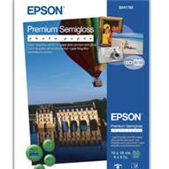 Epson Premium Semi-Gloss Photo Paper - 10x15cm - 50 ark, Halvglättat, 251 g/m ^, Vit, 50 ark, Expression Premium XP-900 Expression Premium XP-830 Expression Premium XP-820 Expression Premium..., 150 mm C13S041765