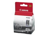 Canon PG-40BK - 16 ml - Lång livslängd - svartfärgad - original - bläckpatron - för FAX JX210, PIXMA iP1800, iP1900, iP2600, MP140, MP190, MP210, MP220, MP470, MX300, MX310 0615B001