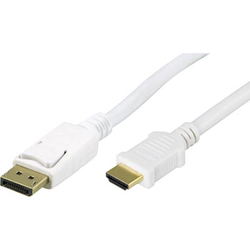 Deltaco DP-3011, 1 m, DisplayPort, HDMI Typ A (standard), Hankoppling, Hankoppling, Guld DP-3011