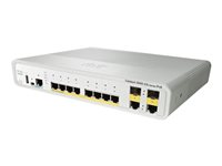 Cisco Catalyst Compact 3560C-8PC-S - Switch - Managed - 8 x 10/100 (PoE+) + 2 x combo Gigabit SFP - desktop, rack-mountable, wall-mountable - PoE+ (124 W) WS-C3560C-8PC-S