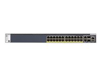 NETGEAR M4300-28G-PoE+, hanterad, L2/L3/L4, 10G Ethernet (100/1000/10000), Strömförsörjning via Ethernet (PoE) stöd, Rackmontering, 1U GSM4328PA-100NES