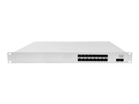 Cisco Meraki Cloud Managed Ethernet Aggregation Switch MS410-16 - Switch - Administrerad - 16 x Gigabit SFP + 2 x 10 Gigabit SFP+ (upplänk) - rackmonterbar MS410-16-HW