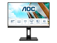 AOC U27P2CA, 68,6 cm (27"), 3840 x 2160 pixlar, 4K Ultra HD, LED, 4 ms, Svart U27P2CA