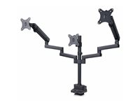 TRIPLE MONITOR DESK MOUNT - UP TO 27INCH SCREENS SPRING ARMS 3MP2AG-MONITOR-ARM