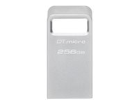 Kingston Technology DataTraveler Micro, 256 GB, USB Type-A, 3.2 Gen 1 (3.1 Gen 1), 200 MB/s, Utan skyddshatt, Silver DTMC3G2/256GB