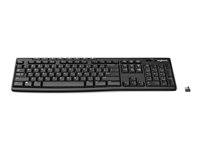 Logitech Wireless Keyboard K270, Fullstor (100 %), Trådlös, RF Trådlös, QWERTZ, Svart 920-003741