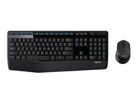 Logitech Wireless Combo MK345, Fullstor (100 %), Trådlös, USB, Svart, Mus inkluderad 920-006483