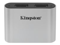 Kingston Workflow - Kortläsare (microSDHC UHS-I, microSDHC UHS-II, microSDXC UHS-I, microSDXC UHS-II) - USB-C 3.2 Gen 1 WFS-SDC