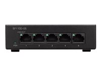 Cisco Small Business SF110D-05 - Switch - unmanaged - 5 x 10/100 - desktop, wall-mountable - DC power SF110D-05-EU