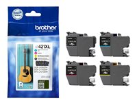 BROTHER LC421VAL 4pack Ink Cartridge up to 500 pages with DR Security Tag LC421XLVALDR