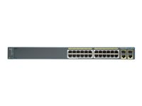 Cisco Catalyst 2960-Plus 24TC-L - Switch - Managed - 24 x 10/100 + 2 x combo Gigabit SFP - rack-mountable WS-C2960+24TC-L