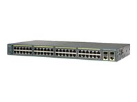 Cisco Catalyst 2960-Plus 48PST-S - Switch - Managed - 48 x 10/100 (PoE) + 2 x Gigabit SFP + 2 x 10/100/1000 - rack-mountable - PoE (370 W) WS-C2960+48PST-S