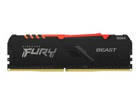 Kingston Technology FURY Beast RGB, 64 GB, 4 x 16 GB, DDR4, 3000 MHz, 288-pin DIMM KF430C16BBAK4/64