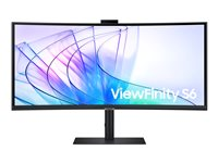 Samsung ViewFinity S6 S34C652VAU - S65VC Series - LED-skärm - böjd - 34" - 3440 x 1440 UWQHD @ 100 Hz - VA - 350 cd/m² - 3000:1 - HDR10 - 5 ms - HDMI, DisplayPort, USB-C - högtalare - svart LS34C652VAUXEN