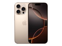 Apple iPhone 16 Pro - 5G smartphone - dual-SIM / Internal Memory 128 GB - OLED-skärm - 6.3" - 2622 x 1206 pixels (120 Hz) - 3 st. bakre kameror 48 MP, 48 MP, 12 MP - front camera 12 MP - desert titanium MYNF3QN/A