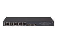 HPE FlexNetwork 5130 24G 4SFP+ EI, hanterad, L3, Gigabit Ethernet (10/100/1000), Full duplex, Rackmontering, 1U JG932A