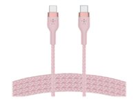 Belkin BOOST?CHARGE PRO Flex, 2 m, USB C, USB C, USB 2.0, Rosa CAB011BT2MPK