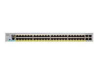 Cisco Catalyst C2960L-48PQ, hanterad, L2, Gigabit Ethernet (10/100/1000), Strömförsörjning via Ethernet (PoE) stöd, Rackmontering, 1U WS-C2960L-48PQ-LL