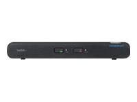 Belkin F1DN102KVM-UN-3, 3840 x 2160 pixlar, 4K Ultra HD, Rackmontering, Svart F1DN102KVM-UN-3