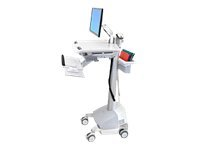 Ergotron StyleView EMR with LCD Arm, SLA Powered, EU, Multimediavagn, Gjuten aluminium, Grå, Vit, 16 kg, 55,9 cm (22"), 75 x 75,100 x 100 mm, 360° SV42-6201-2