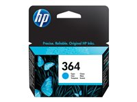 HP 364 cyan bläckpatron, original, Standardavkastning, Färgbaserat bläck, 300 sidor, 1 styck CB318EE#ABB
