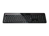 Logitech Wireless Solar Keyboard K750, Fullstor (100 %), Trådlös, RF Trådlös, QWERTZ, Svart 920-002916