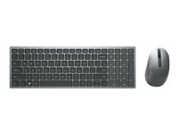 Dell Multi-Device KM7120W - Sats med tangentbord och mus - trådlös - 2.4 GHz, Bluetooth 5.0 - hela norden - Titan gray - för Latitude 3320, 3520, 7320 Detachable, XPS 13 9310, 17 9710 KM7120W-GY-PNN