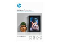 HP Advanced Photo Paper, glättat, 250 g/m2, 10 x 15 cm (101 x 152 mm), 25 ark, Glansigt, 250 g/m ^, 10x15 cm, Vit, 25 ark, Business Q8691A