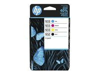 HP 932/933 Combo Pack - 4-pack - svart, gul, cyan, magenta - original - bläckpatron - för Officejet 6100, 6600 H711a, 6700, 7110, 7510, 7610, 7612 6ZC71AE#301