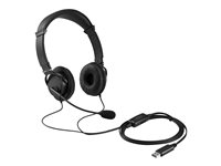 Kensington Klassiskt USB-A-headset med mikrofon och volymkontroll, Kabel, Kontor/callcenter, Headset, Svart K33065WW