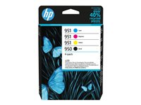 HP 950 BLACK / 951 CMY ORIGINAL INK CARTRIDGE 4-PACK MSD 6ZC65AE#301