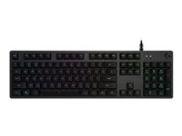 Logitech Gaming G512 - Tangentbord - bakgrundsbelyst - USB - Nordisk - tangentbrytare: GX Brown Tactile - kol 920-009349