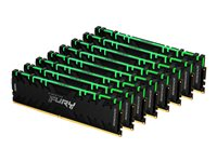 Kingston FURY Renegade RGB - DDR4 - sats - 256 GB: 8 x 32 GB - DIMM 288-pin - 3200 MHz / PC4-25600 - CL16 - 1.35 V - ej buffrad - icke ECC - svart KF432C16RBAK8/256