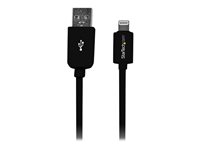 StarTech.com USB till Lightning-kabel - Apple MFi-certifierad - 1 m - Svart, 1 m, Lightning, USB A, Hankoppling, Hankoppling, Svart USBLT1MB