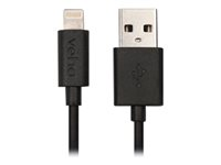 Veho Apple Lightning Cable - 20cm/0.7ft, 0,2 m, Lightning, USB A, Hankoppling, Hankoppling, Svart VPP-601-20CM