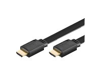 Microconnect HDM19195V1.4FLAT, 5 m, HDMI Typ A (standard), HDMI Typ A (standard), 3840 x 2160 pixlar, 3D kompatibilitet, Svart HDM19195V1.4FLAT