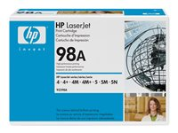 HP 98A - Svart - original - LaserJet - tonerkassett (92298A) - för LaserJet 4, 4 plus, 4m, 4m plus, 5, 5m, 5n, 5se 92298A