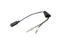 Audio Cable, 0,4 meter Audio adapter Cable 3.5 mm to AUDAL