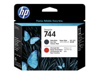 HP 744 Matte Black/Chromatic Red DesignJet Printhead, HP DesignJet Z2600 PostScript Printer, HP DesignJet Z5600 PostScript Printer, Termisk bläckstråle, matt svart, Kromatisk röd, F9J88A, Singapore, 28 mm F9J88A