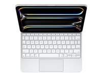 Apple Magic Keyboard - Tangentbord och foliefodral - med pekdyna - bakgrundsbelyst - Apple Smart connector - QWERTY - amerikansk - vit MWR03LB/A