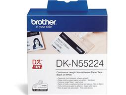 Brother DKN55224 - Papper - svart på vitt - Roll (5,4 cm x 30,5 m) 1 rulle (rullar) tejp - för Brother QL-1050, QL-1060, QL-500, QL-550, QL-560, QL-570, QL-580, QL-650, QL-700, QL-720 DKN55224